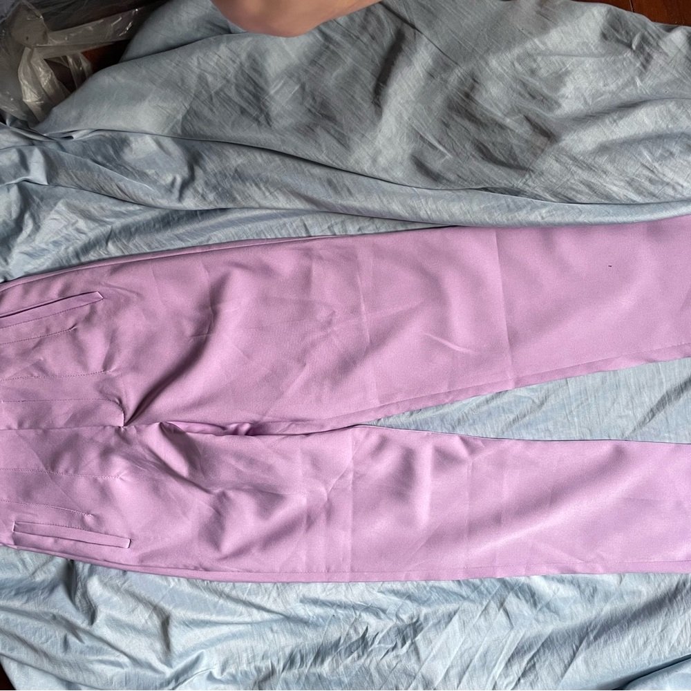 Lavender Satin Pants /size S / - Picture 2 of 5